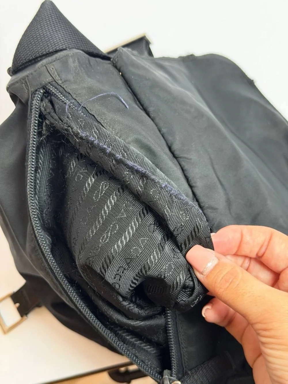 Prada Tessuto Nylon Messenger Shoulder Bag